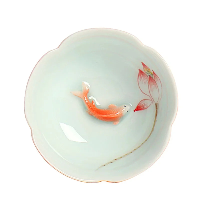 50ml Hand-painted Ceramic Teacups Pu 'er Tea Sets Household Portable Tea Bowls Custom Master Cup Chinese Tea Sets Accessories