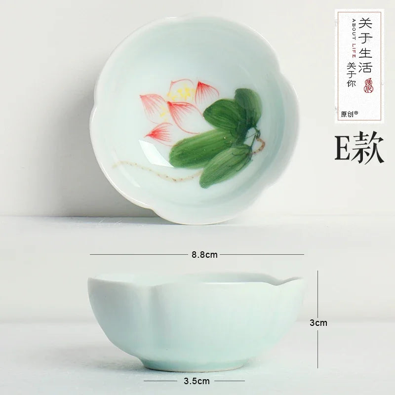 50ml Hand-painted Ceramic Teacups Pu 'er Tea Sets Household Portable Tea Bowls Custom Master Cup Chinese Tea Sets Accessories