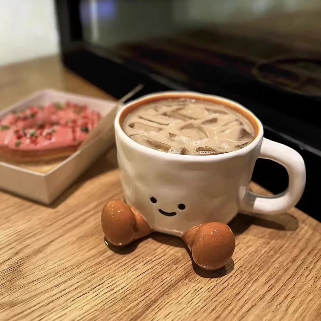 Cute Cartoons Ceramic Mug，Creative Coffee Milk Tea Water Cup Breakfast Cup Mugs，Drinkware Kitchen Cup，Birthday Gift
