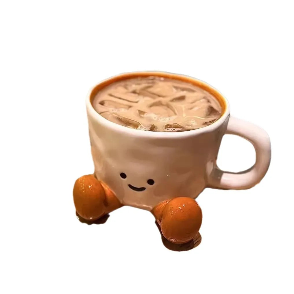 Cute Cartoons Ceramic Mug，Creative Coffee Milk Tea Water Cup Breakfast Cup Mugs，Drinkware Kitchen Cup，Birthday Gift