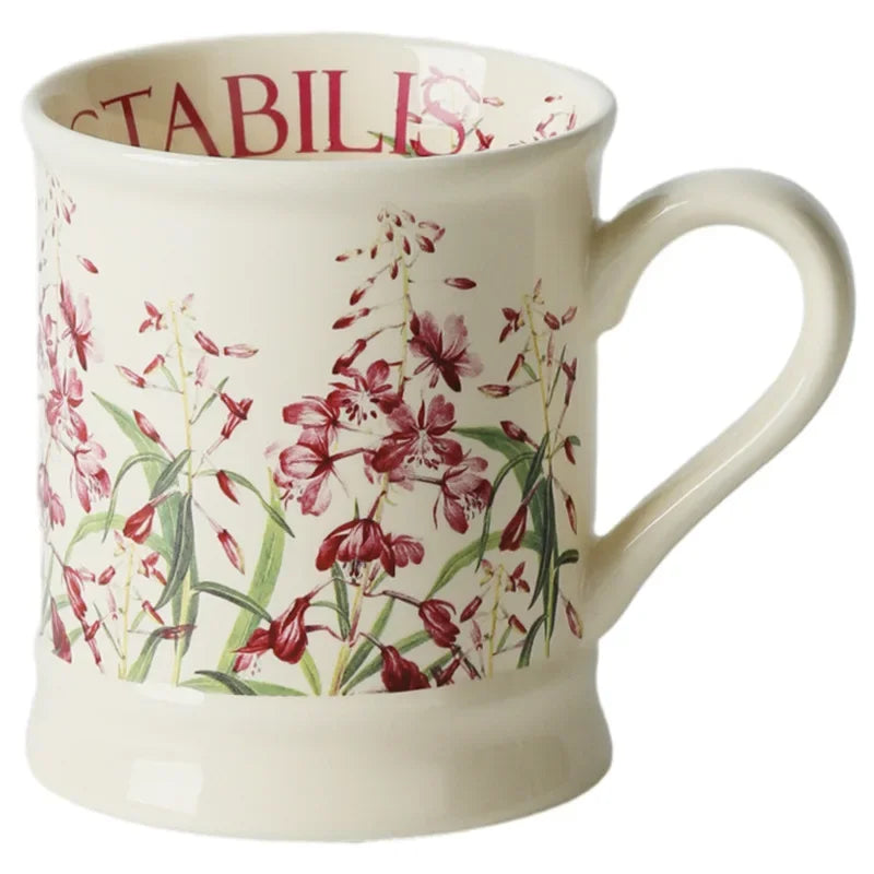 European Classical Ceramic Flower Cup Creative Office Home Coffee Mug Art Milk Breakfast Cup Gift Coffee Cup Color Boxed 380ml