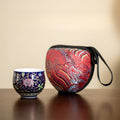 Japanese Ceramic Teacups Chinese Kungfu Tea Cup Retro Personal Teaware Enamel Lotus Cups Household Drinkware Supplied Gift Box