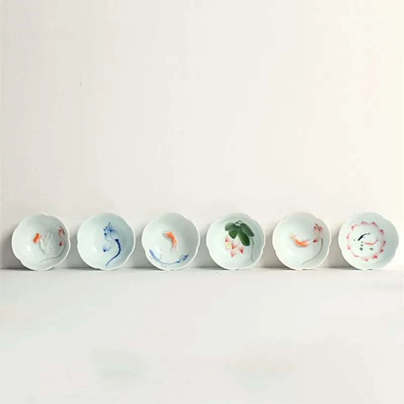 50ml Hand-painted Ceramic Teacups Pu 'er Tea Sets Household Portable Tea Bowls Custom Master Cup Chinese Tea Sets Accessories
